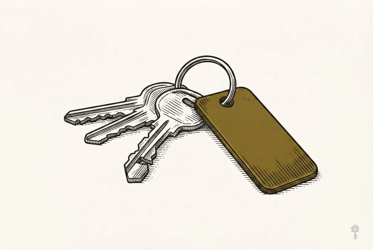 Engraved pair of keys on separate rings