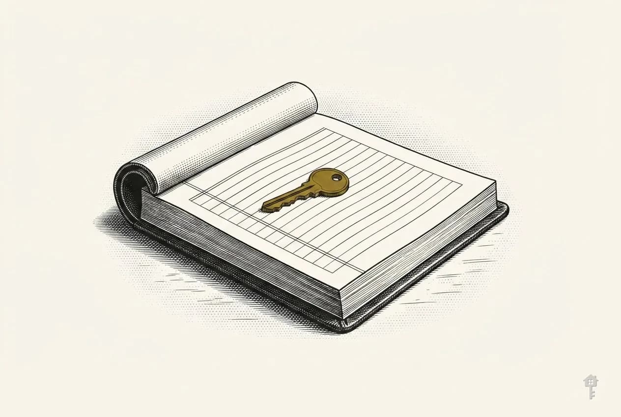 Engraved notepad with ruled blank lines